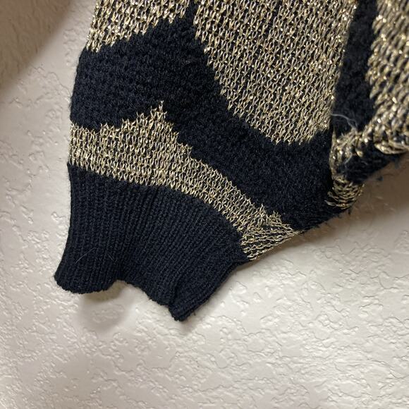 Vintage Jane Adams Sweater Womens Size XL? See Measurements Floral Metallic Gold - Picture 5 of 13